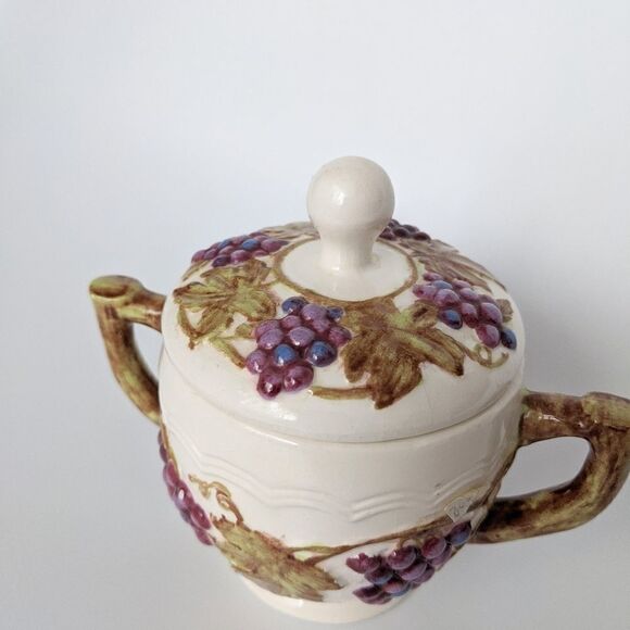 Copy - Vintage sugar bowl with grapes - Picture 2 of 7